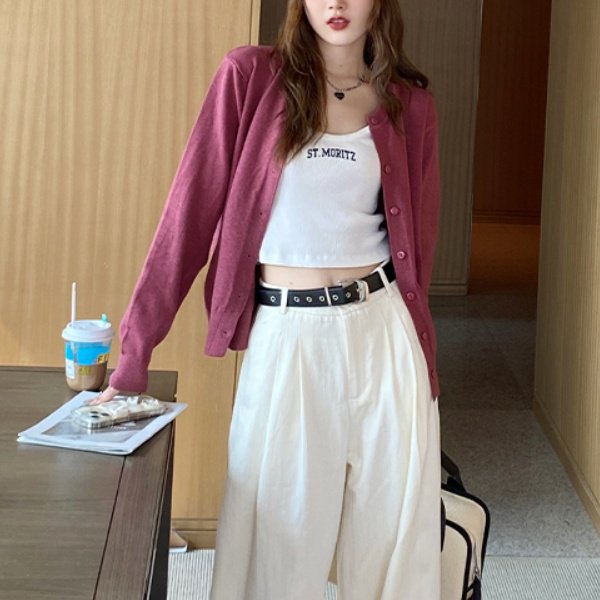 체켓 미디 케리 가디건 5color 상세 이미지 4